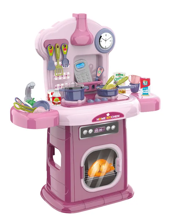 KIDS PLAY SERIES HAPPY CHEF KITCHEN PLAY SET WITH LIGHT AND MUSIC